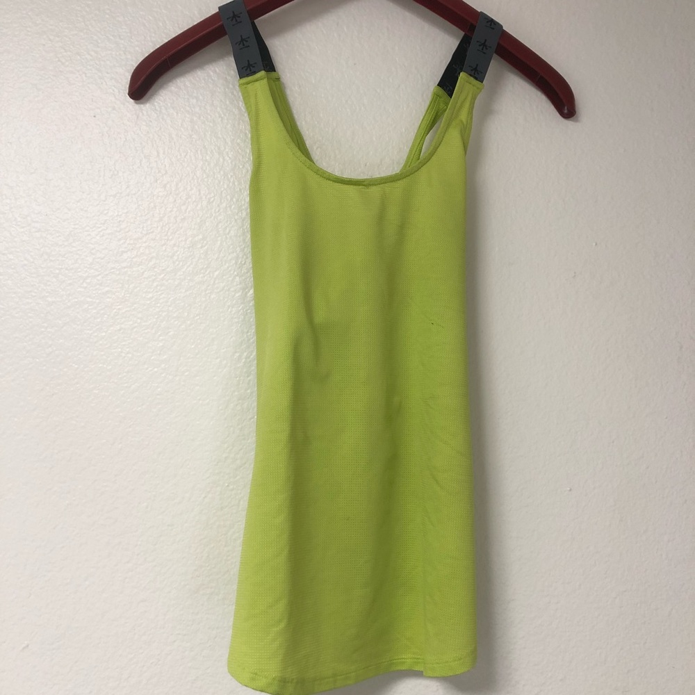 Lime green yoga top